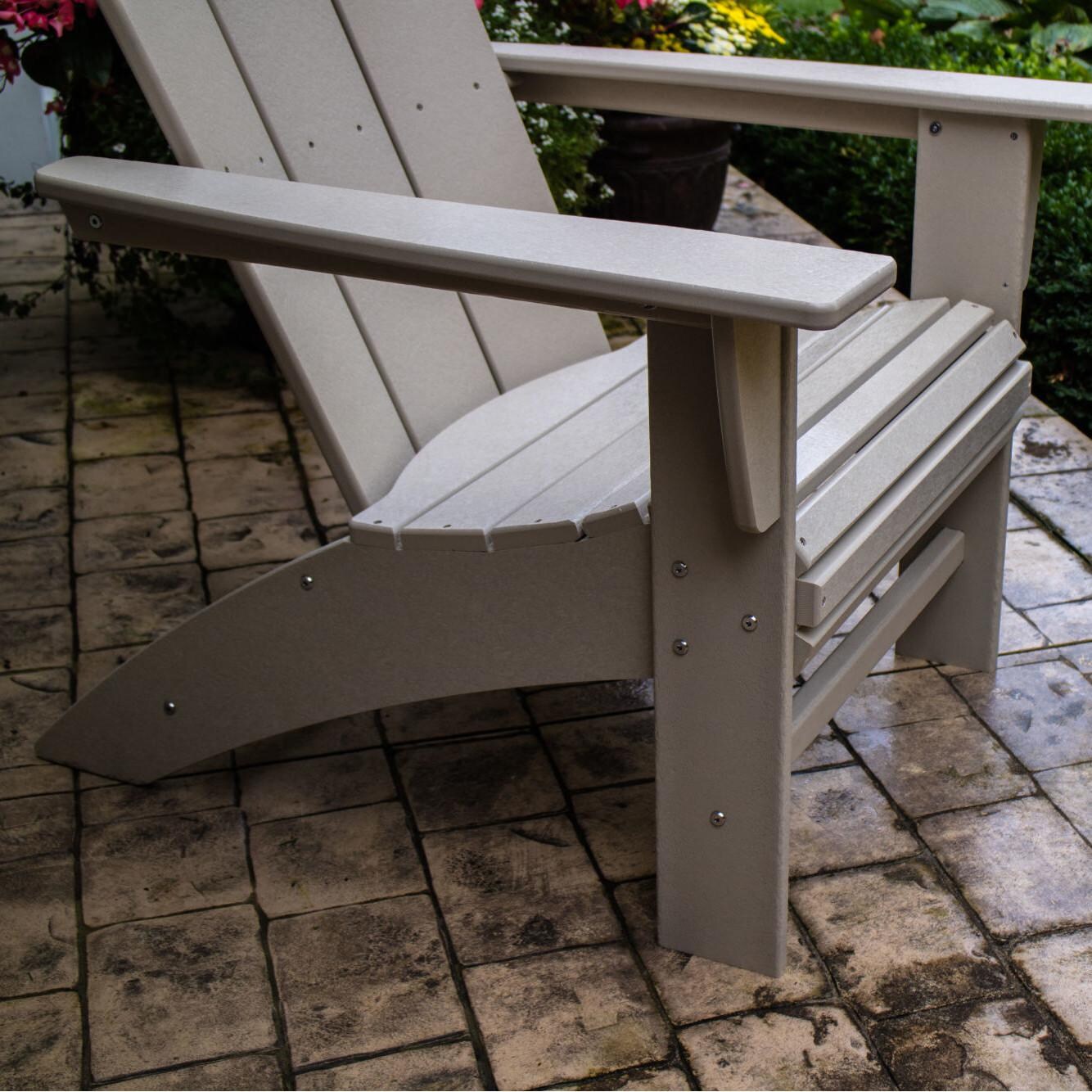 POLYWOOD Modern Sand Curveback Adirondack Chair - Detail thumbnail