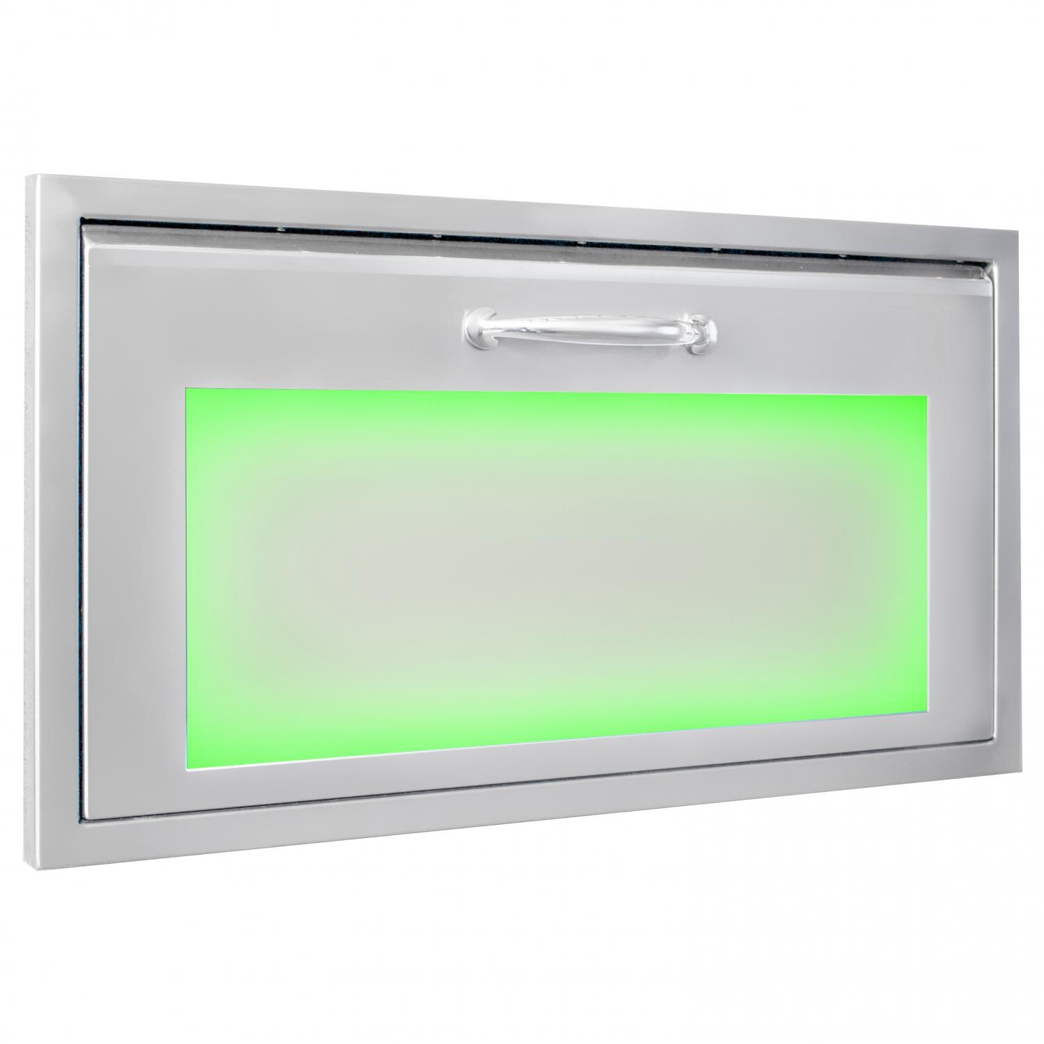 Luxor Illuminated LED 28-Inch Extra Large Single Access Drawer - Green Light thumbnail