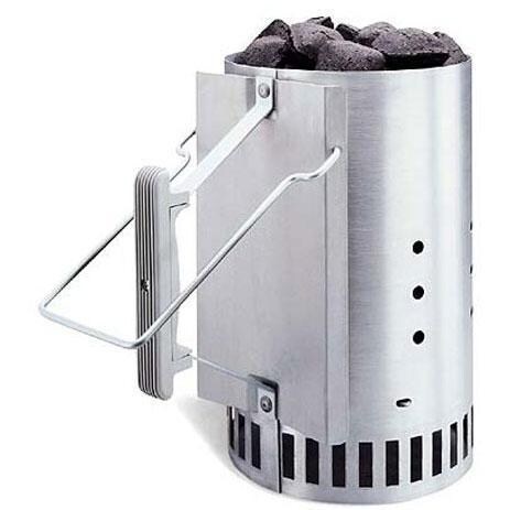 Weber 7416 RapidFire Charcoal Chimney Starter - Shown in Grill thumbnail