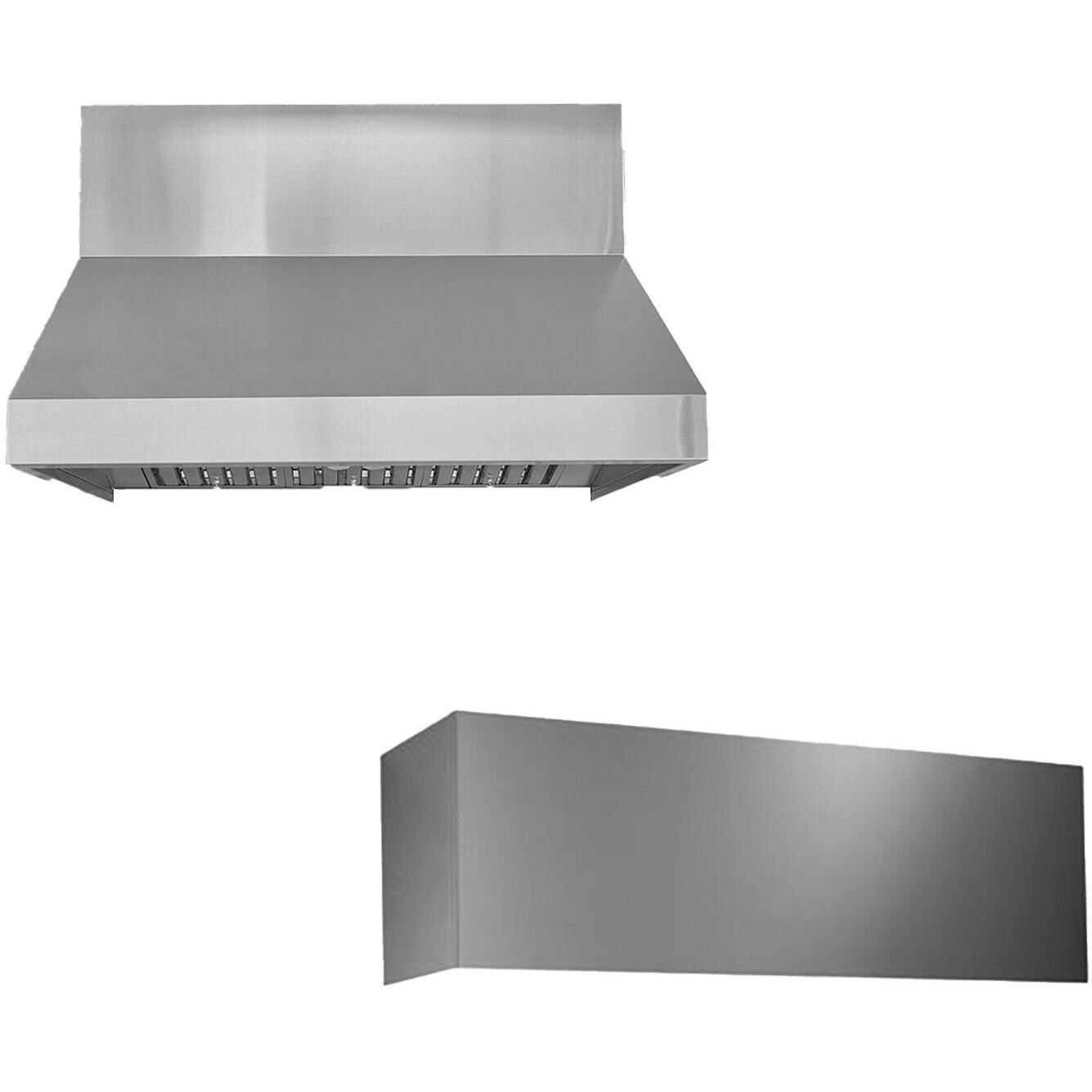 Zephyr AK7842CS+AK0742BS 42-Inch Cypress Outdoor Wall Hood W/ 12-Inch Duct Cover - Bundle - White Background thumbnail