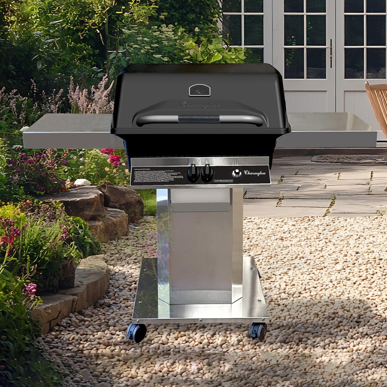 Charmglow Apex Propane Grill - Stainless Steel - CHRM40SS-P - On Patio - Lifestyle thumbnail