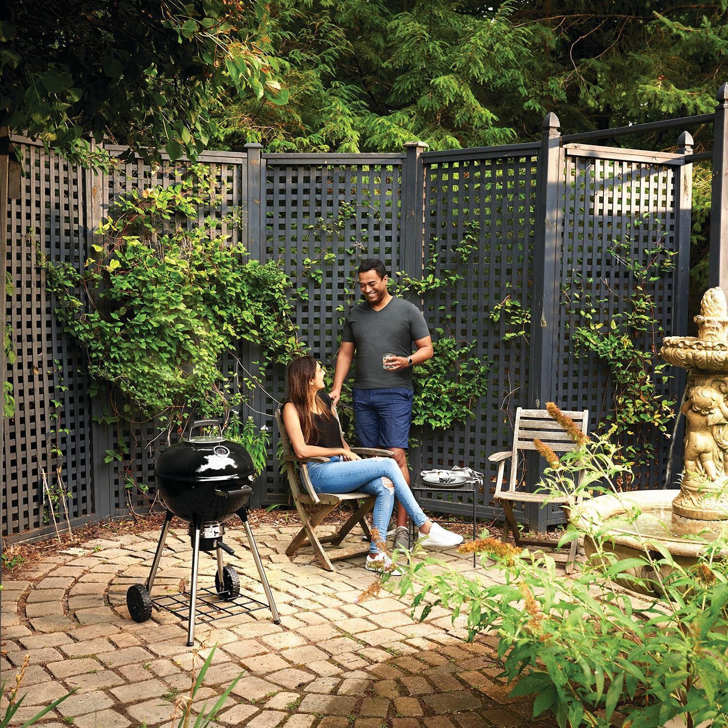 Napoleon NK18K-LEG-3 18 Inch Charcoal Kettle Grill - Black - Lifestyle thumbnail