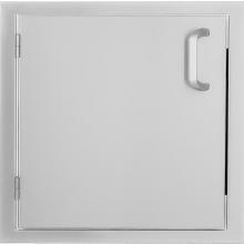 BBQGuys Kingston Series 21-Inch Stainless Steel Left-Hinged Enclosed Cabinet Storage With Shelf