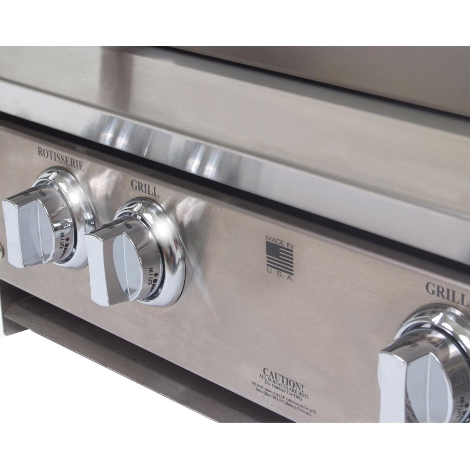 ProFire Professional Series 27-Inch Built-In Natural Gas Grill With Rotisserie - Knobs thumbnail