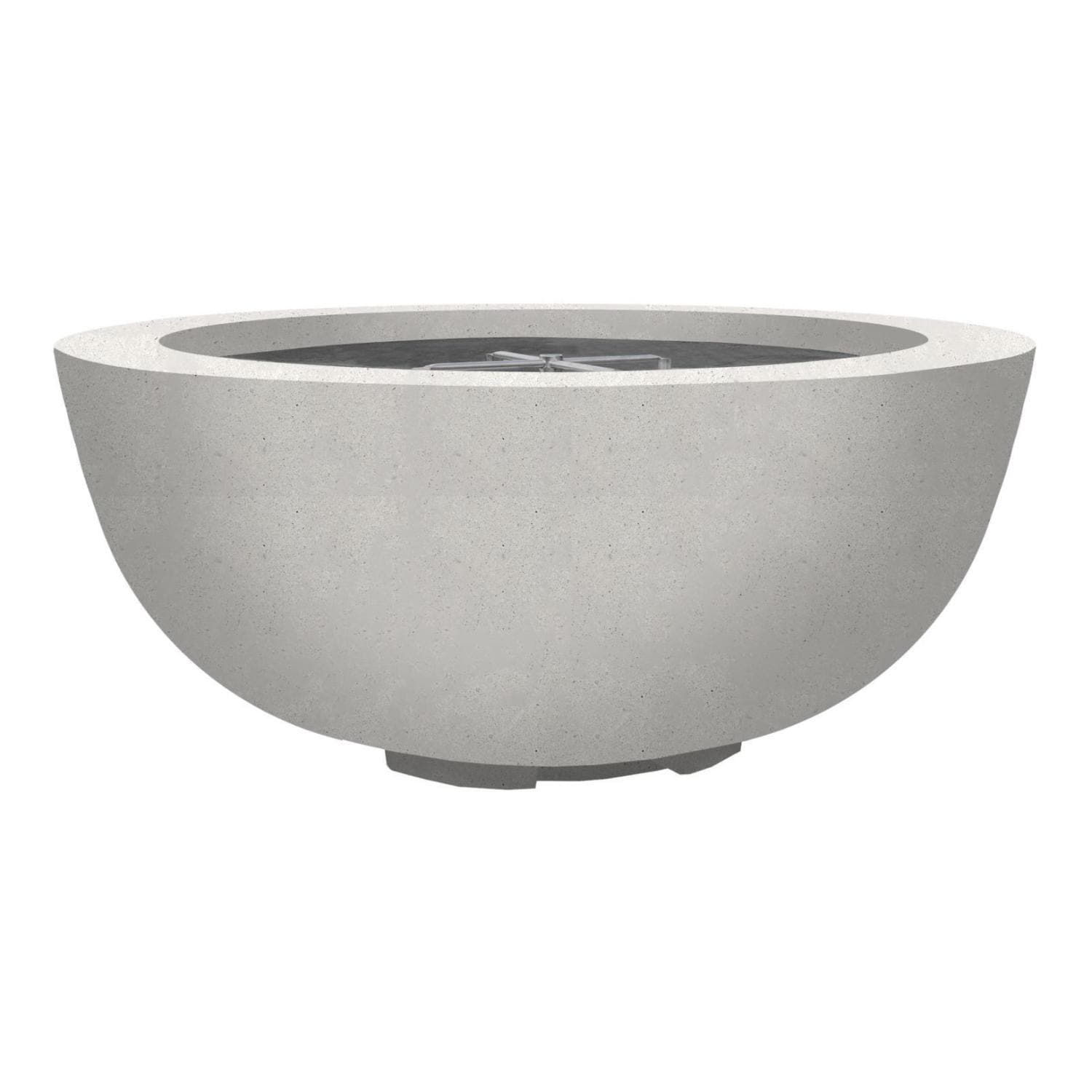 Moderno 8 39-in Round Glass Fiber Reinforced Concrete Propane Fire Bowl in Ultra White by Prism Hardscapes - White Background thumbnail