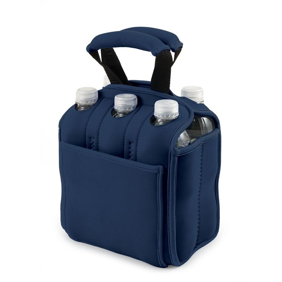 Picnic Time Six Pack Insulated Beverage Tote - Navy thumbnail
