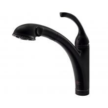 SIR Faucets Single Top Handle Arched Pull Out Hot/Cold Faucet - Antique Bronze image