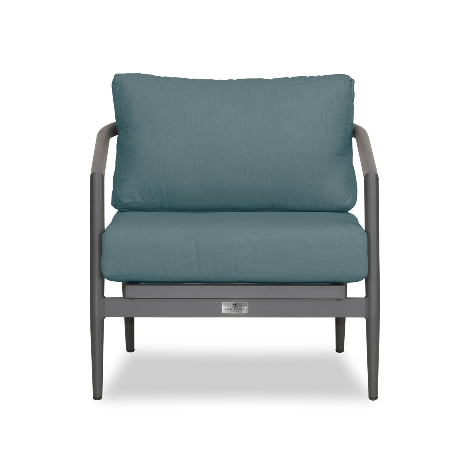 Midnight Cove Aluminum Club Chair in Slate/Cast Lagoon by Lakeview Outdoor Designs
