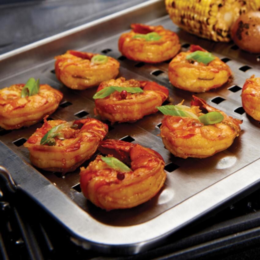 Broil King Stainless Steel Flat Grill Topper - 69720 - On Grill - Lifestyle thumbnail