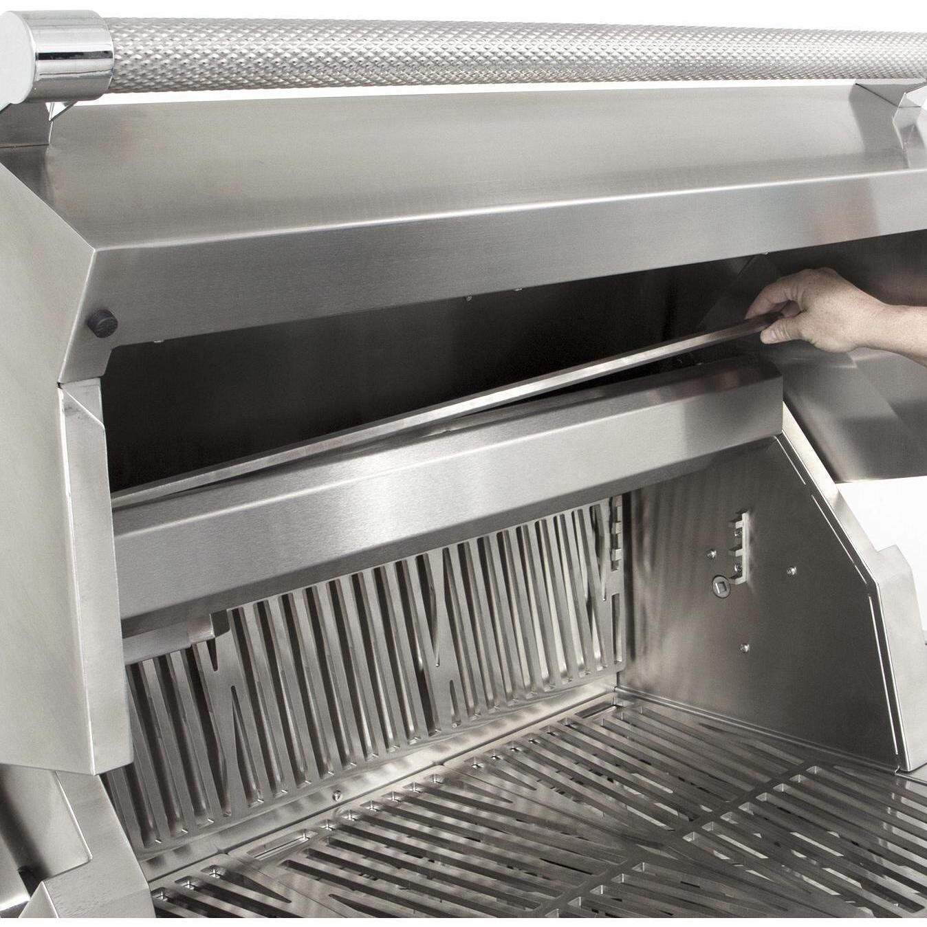 Hestan 42-Inch Freestanding Gas Grill - Rotisserie Spit Storage