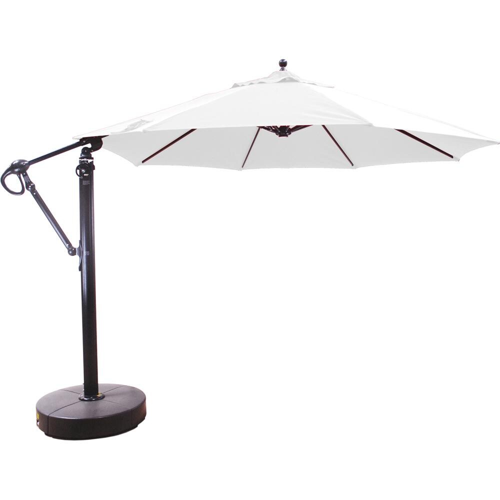 Galtech 11 Ft. Octagonal Aluminum Patio Umbrella W/ Manual Lift & Easy Tilt Wheel - Antique Bronze Frame W/ Natural Sunbrella Fabric thumbnail
