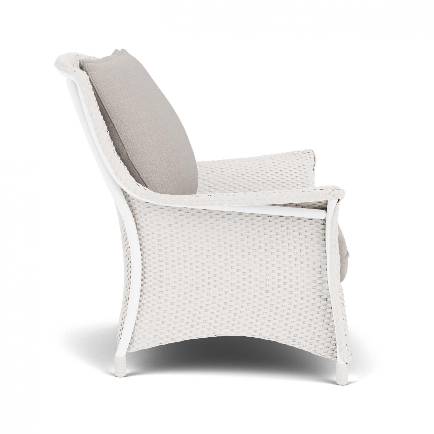 Lloyd Flanders Mandalay Chair and a Half in White Finish with Remy Cloud Fabric - Side thumbnail