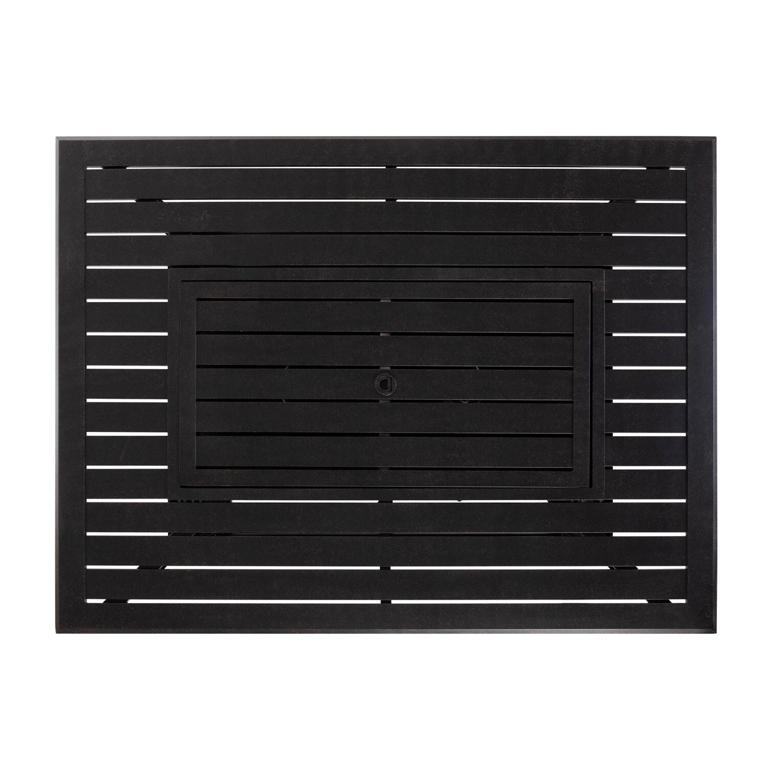 Haven Bay 35-Inch Propane Gas Fire Pit Table By Ultimate Patio - Antique Bronze - 61899 - Top View - White Background thumbnail