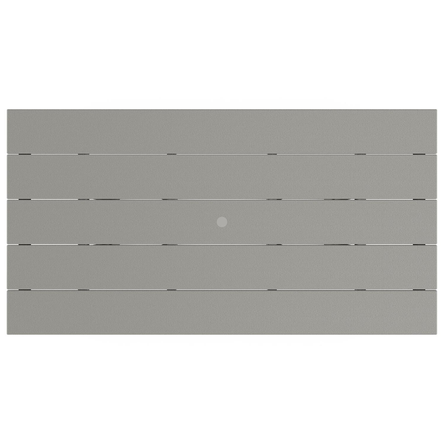 POLYWOOD 37 X 72-Inch Farmhouse Dining Table - Black - Tabletop Detail (Slate Grey Finish Shown) thumbnail