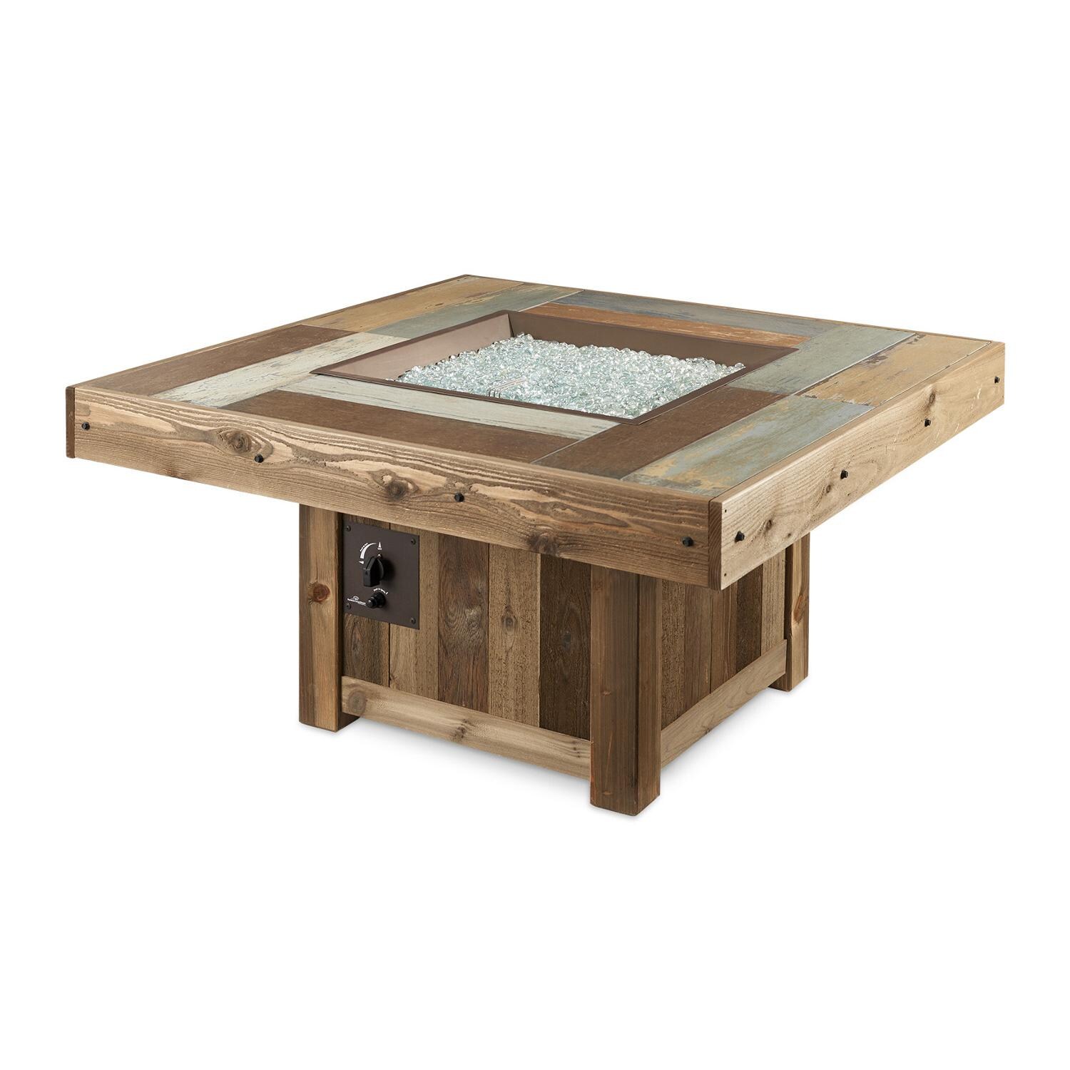 The Outdoor GreatRoom Company Vintage Square Gas Fire Pit Table - No Flame thumbnail