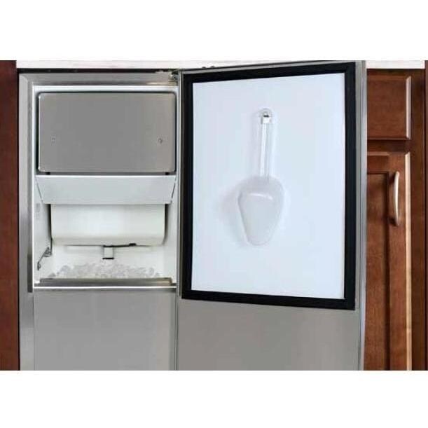 Marvel Professional 34 Lb. Built-In Right Hinge Ice Maker With Pump - Stainless Steel - MPRO30IMT - Open thumbnail