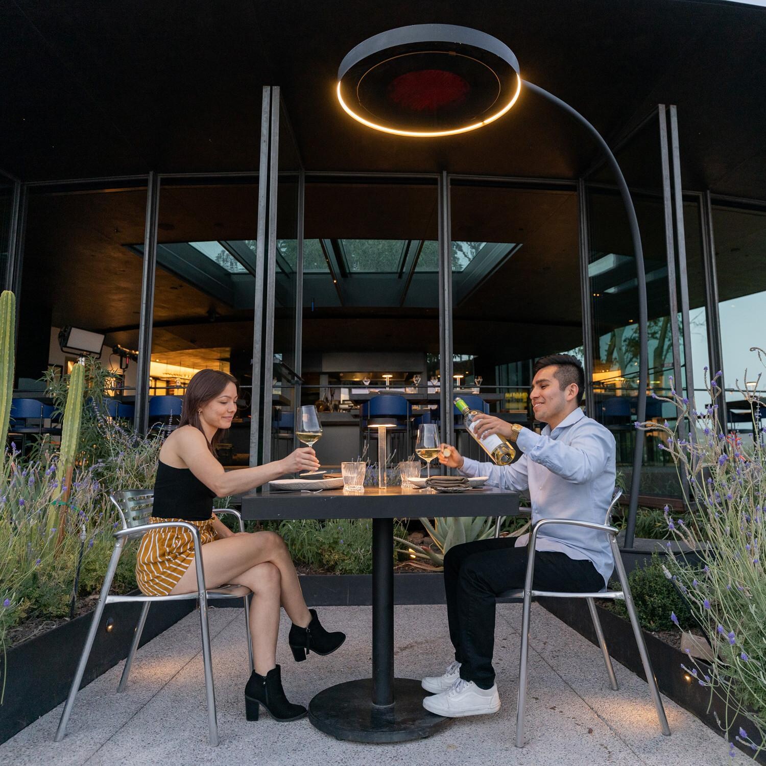 Bromic Heating BH0820001-1 Eclipse Smart-Heat 28-Inch 2900W Dual Element 240V Electric Infrared Portable Heater & Dimmer Control - Dinner