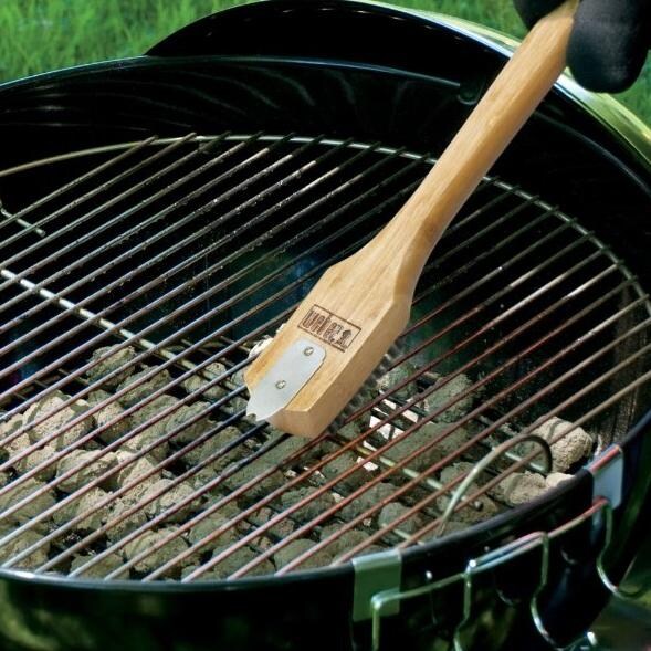 Weber 6463 Bamboo Grill Brush & Scraper With 12-Inch Handle