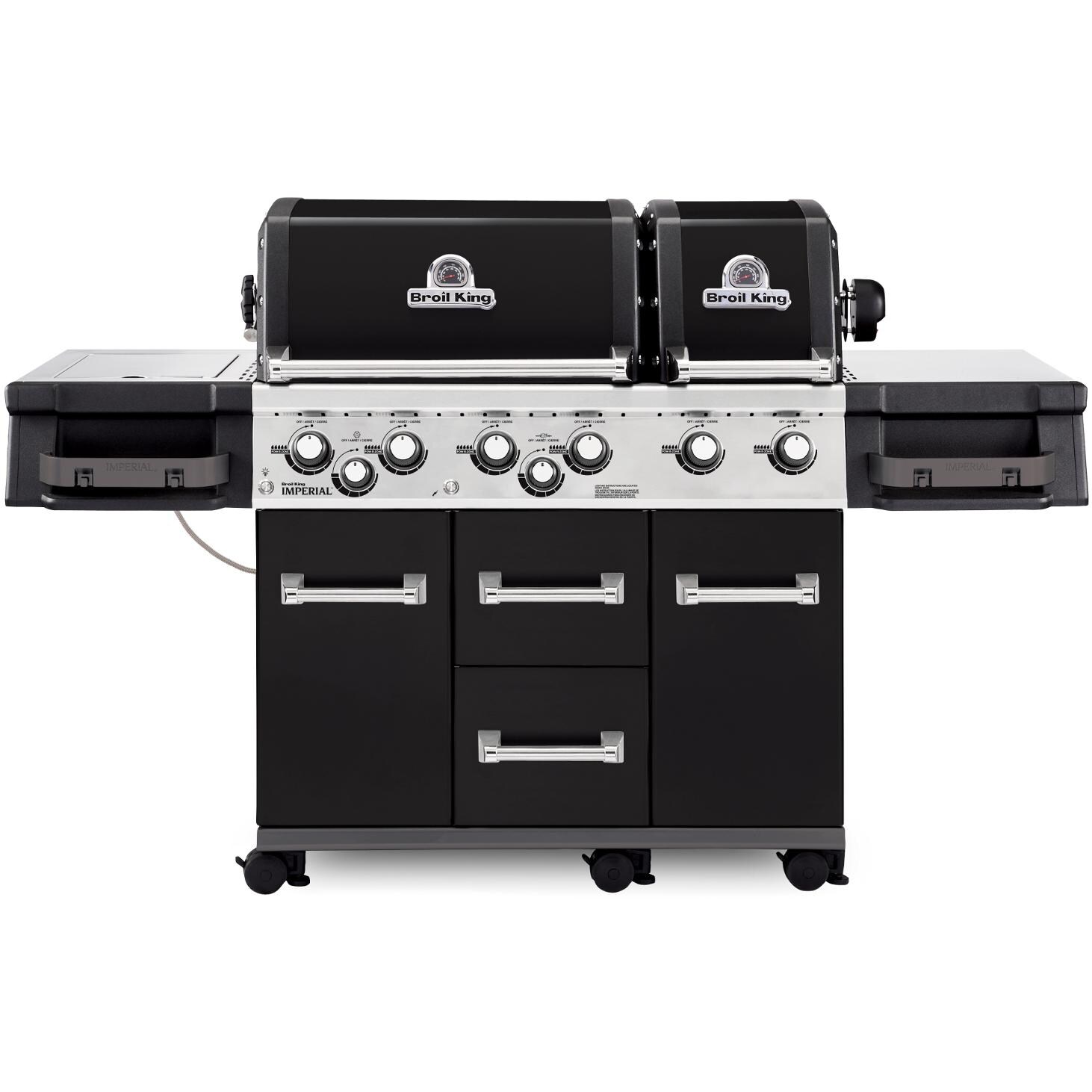 Broil King Imperial XL 6-Burner Natural Gas Grill With Rotisserie & Side Burner - Black