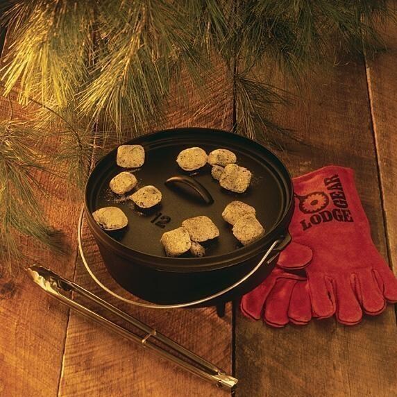 Lodge 8 Quart Seasoned Cast Iron Camping Dutch Oven - Lifestyle thumbnail