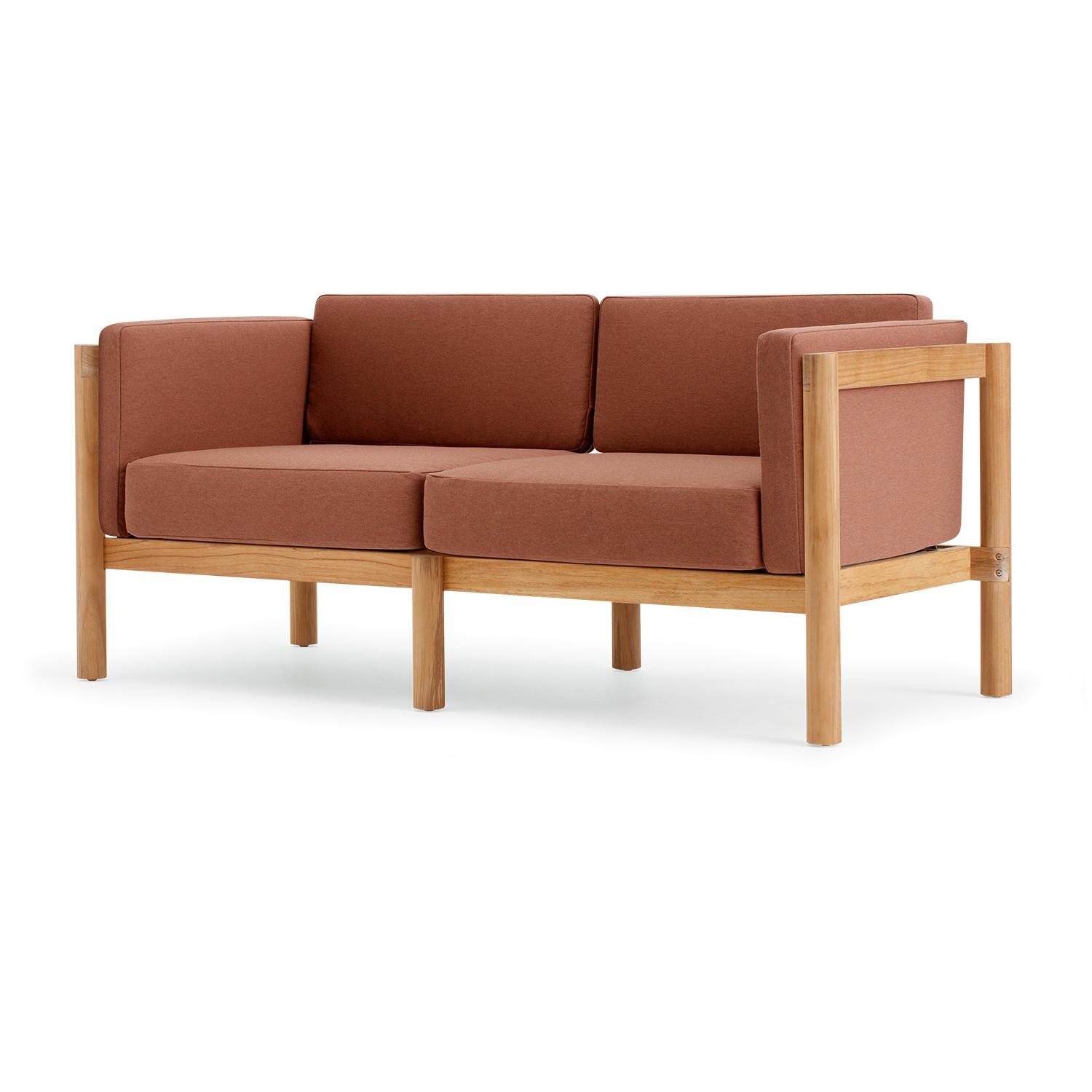 Neighbor Loveseat W/ Sunbrella Cushion Arms - Sunbrella Rust