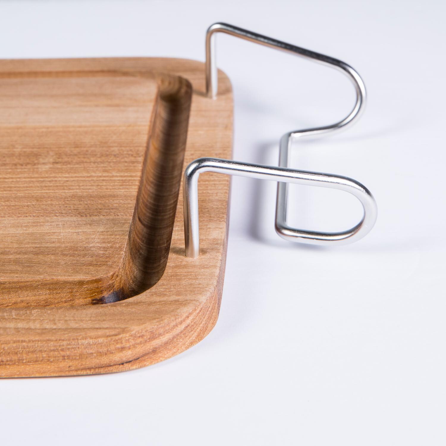 PK Grills Durable Teak Cutting Board - Wire Hanger  thumbnail