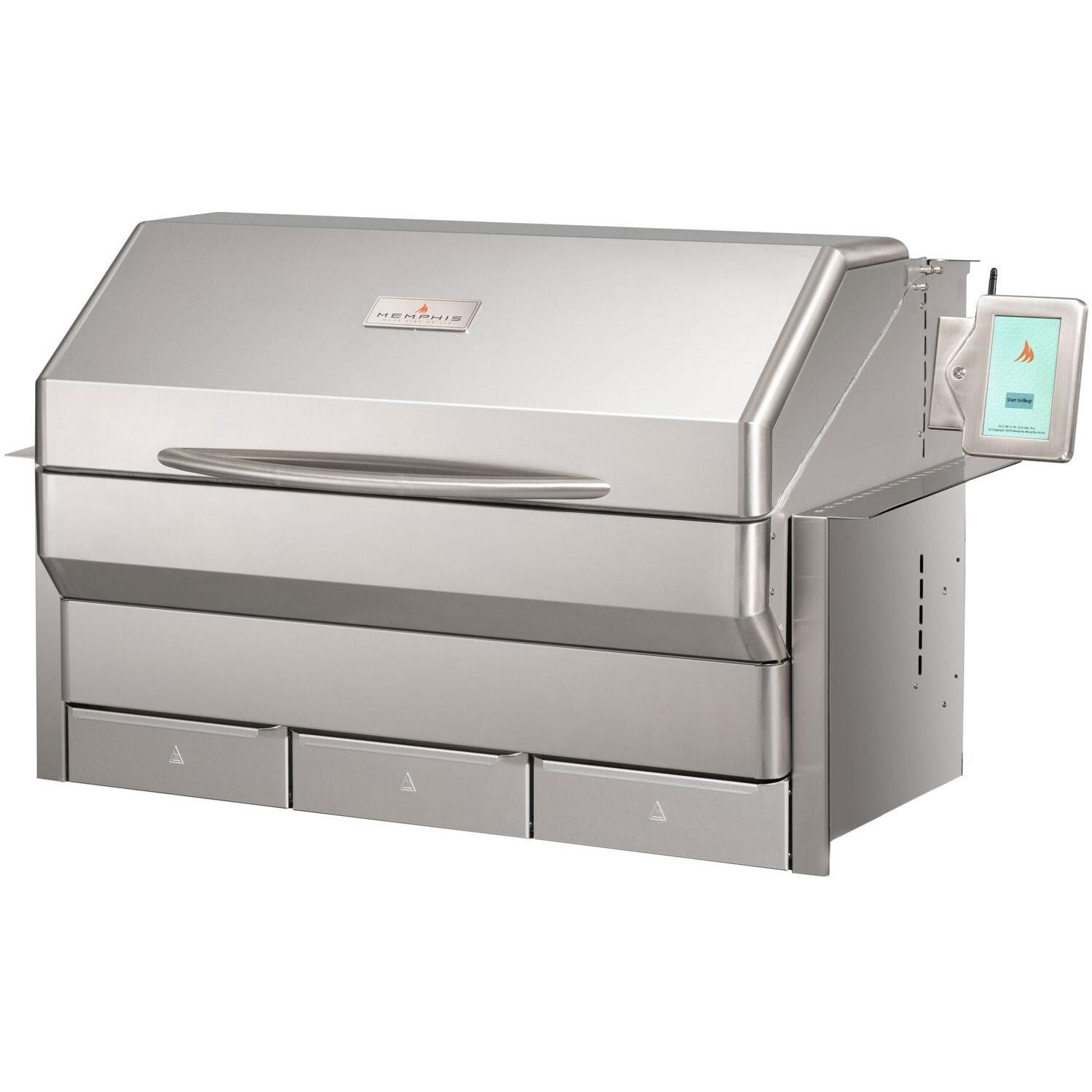 Memphis Grills VGB0002S Elite ITC3 39-Inch Built-In Pellet Grill - Angled View thumbnail