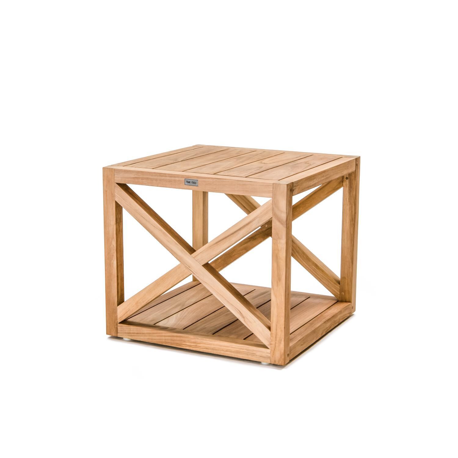 Teak + Table Oyster Bay Sofa/Clubs 6 Piece Lounge Set in Carbon - Side Table - White Background thumbnail