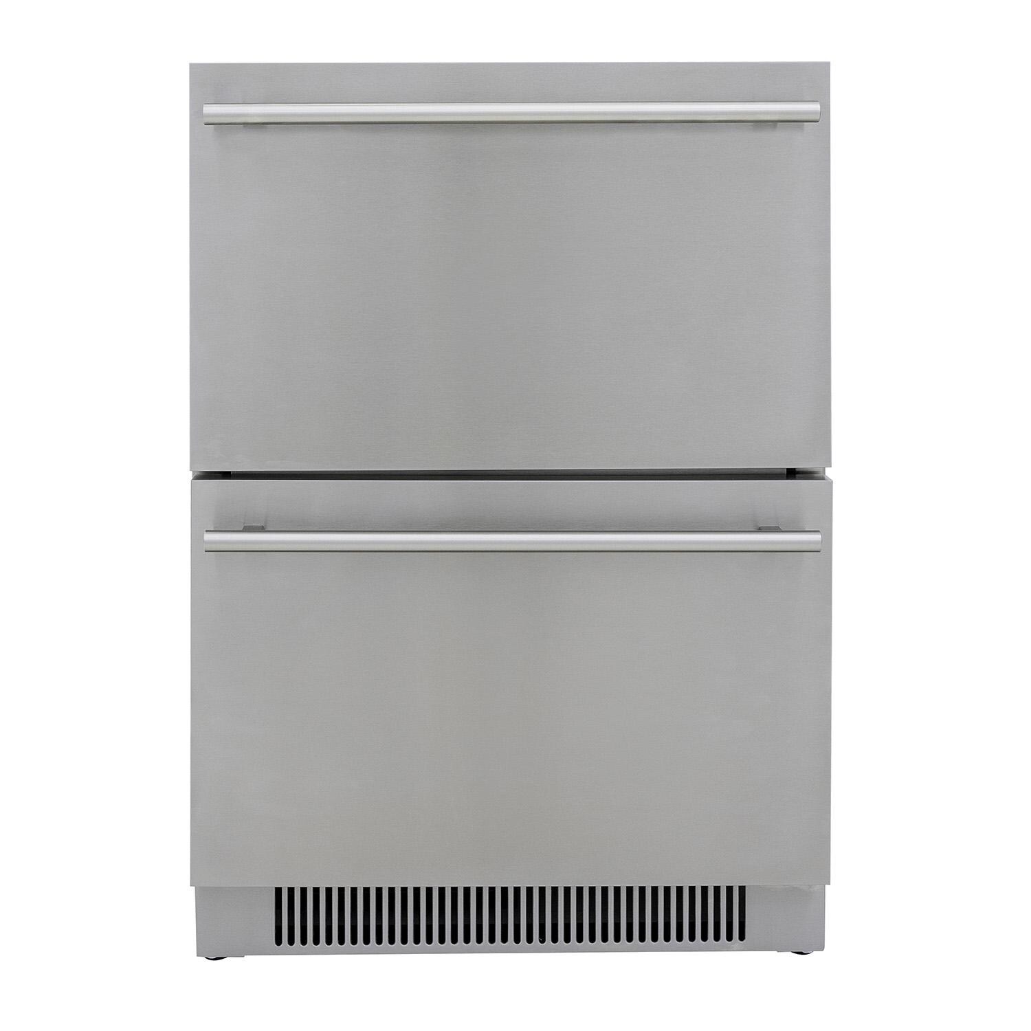 Blaze BLZ-SSRF-DBDR5.1 - 5.1 Cu. Ft. Outdoor Rated Stainless Steel Double Drawer Refrigerator - White Background thumbnail