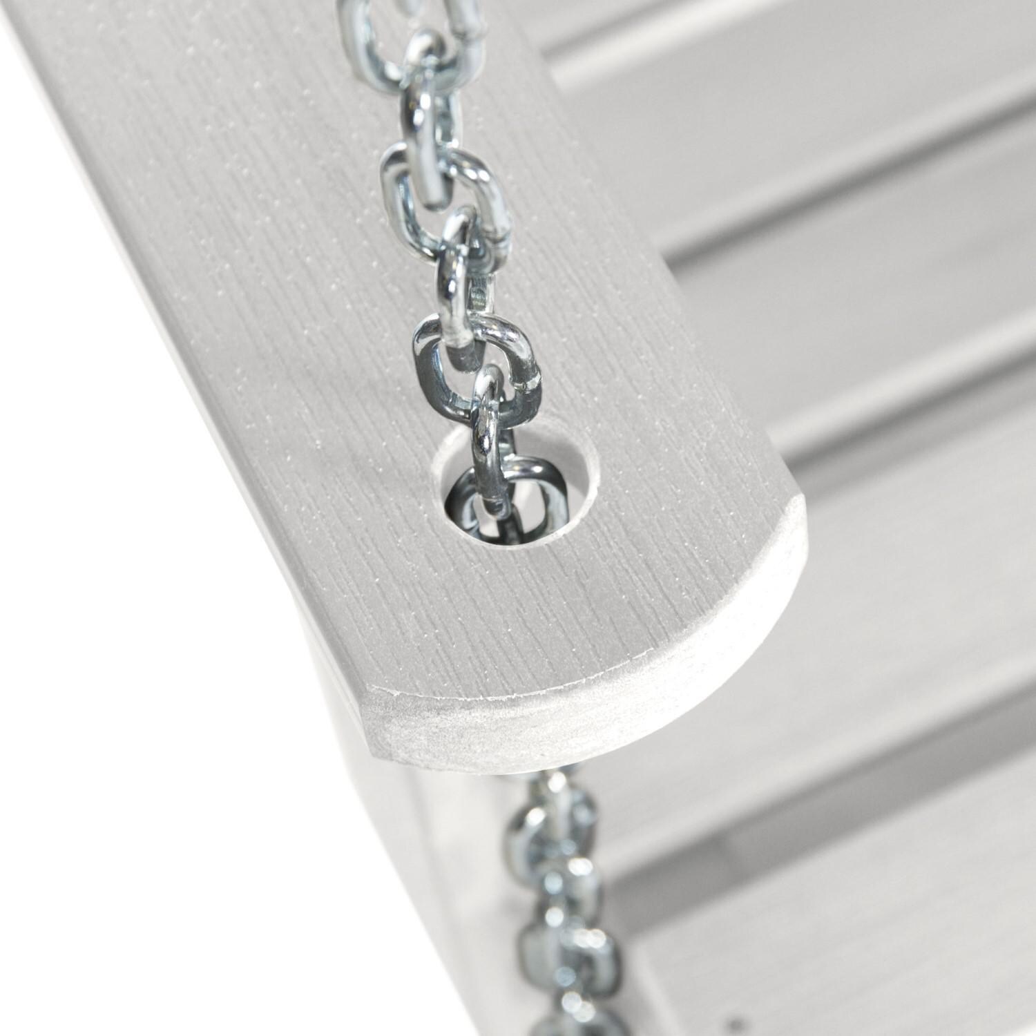 Lakeview Paradise Key 4-Foot Porch Swing - White - Arm thumbnail