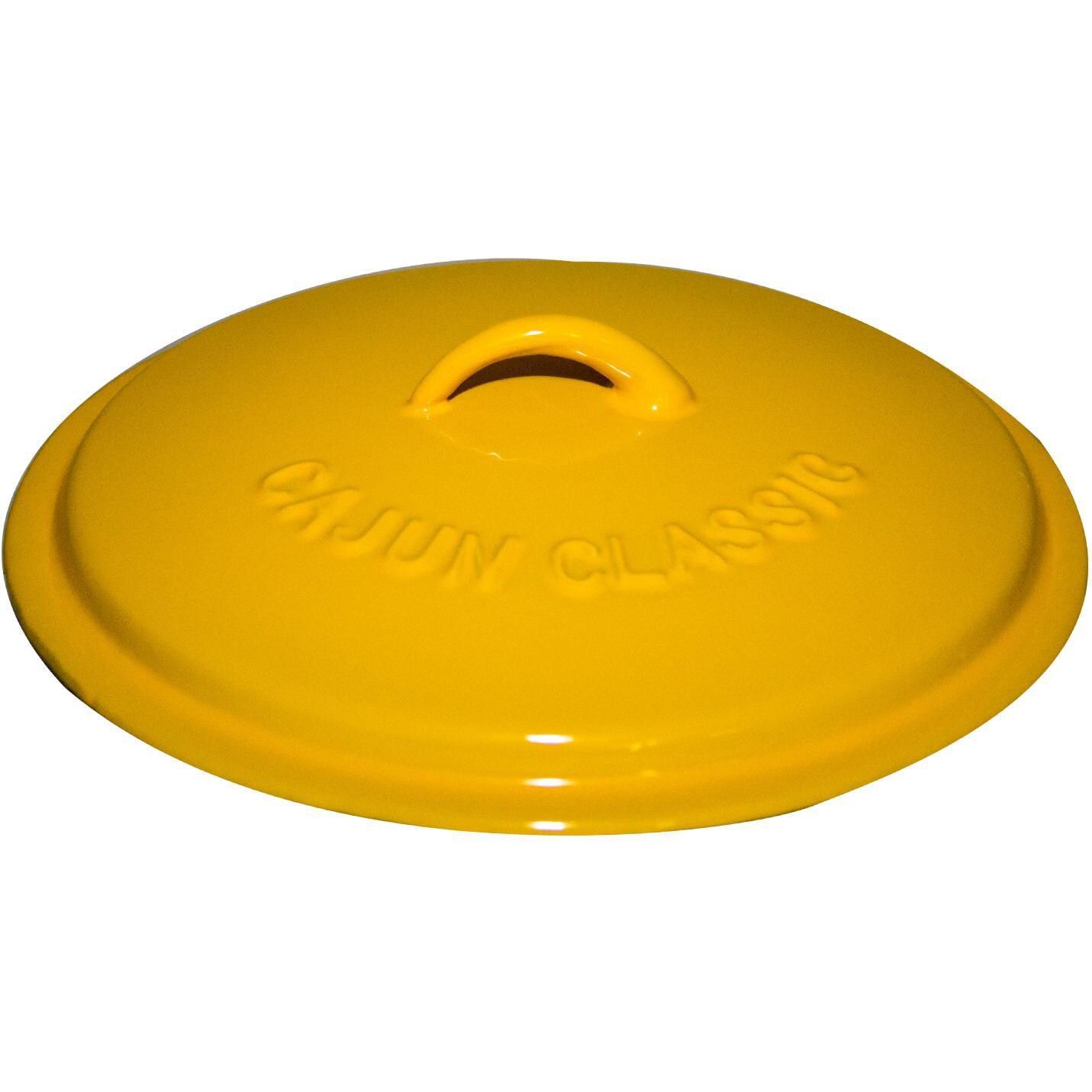 Cajun Cookware Enamel Cast Iron Dutch Oven - Purple & Gold - Lid thumbnail