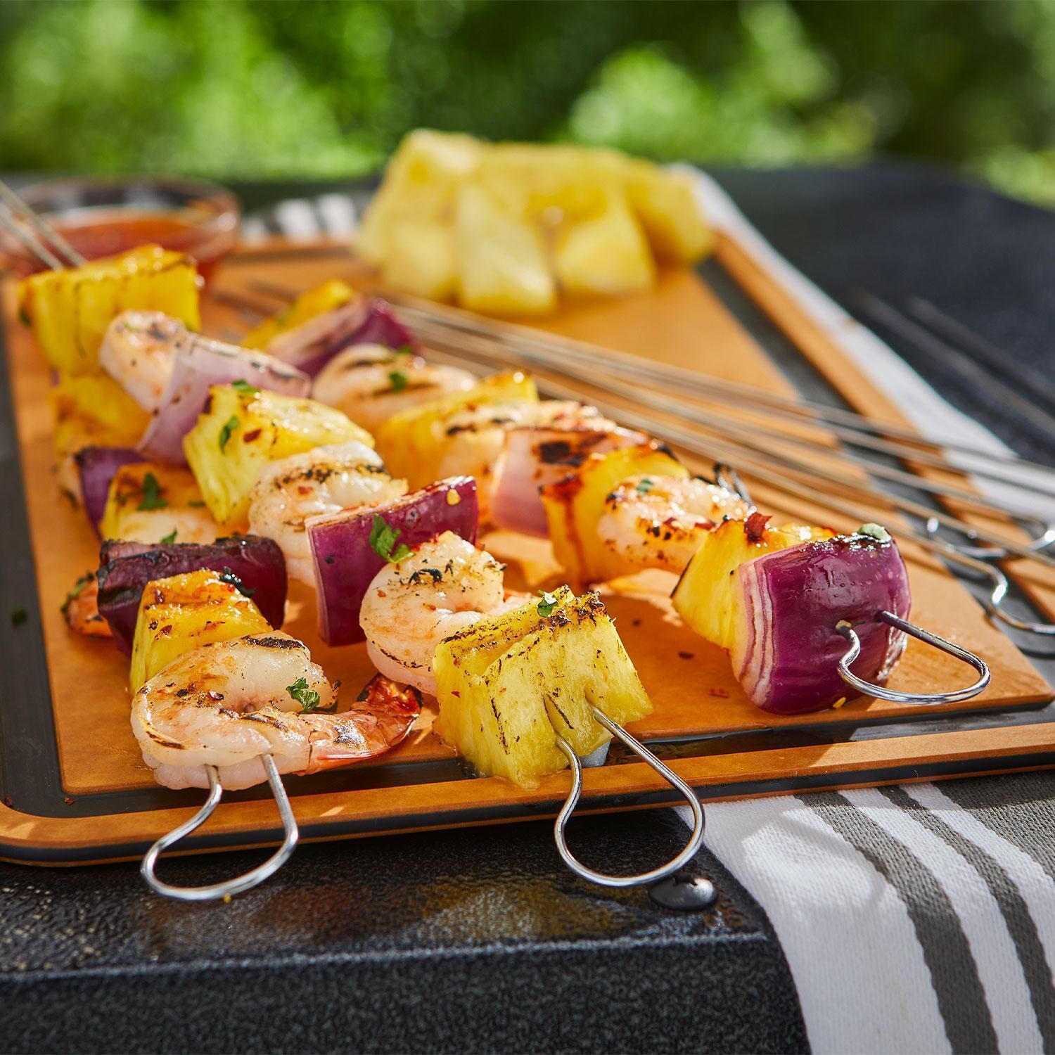 Weber 6320 Grill Skewer Set - In Use - Lifestyle thumbnail