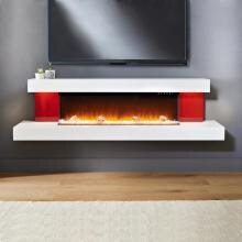 Evolution Fires EFARGP Alpha 72-Inch Wall Mount Electric Fireplace - Red Gloss Panels