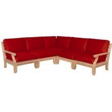 Anderson Teak Riviera Luxe Teak 5-Person Patio Sectional Set