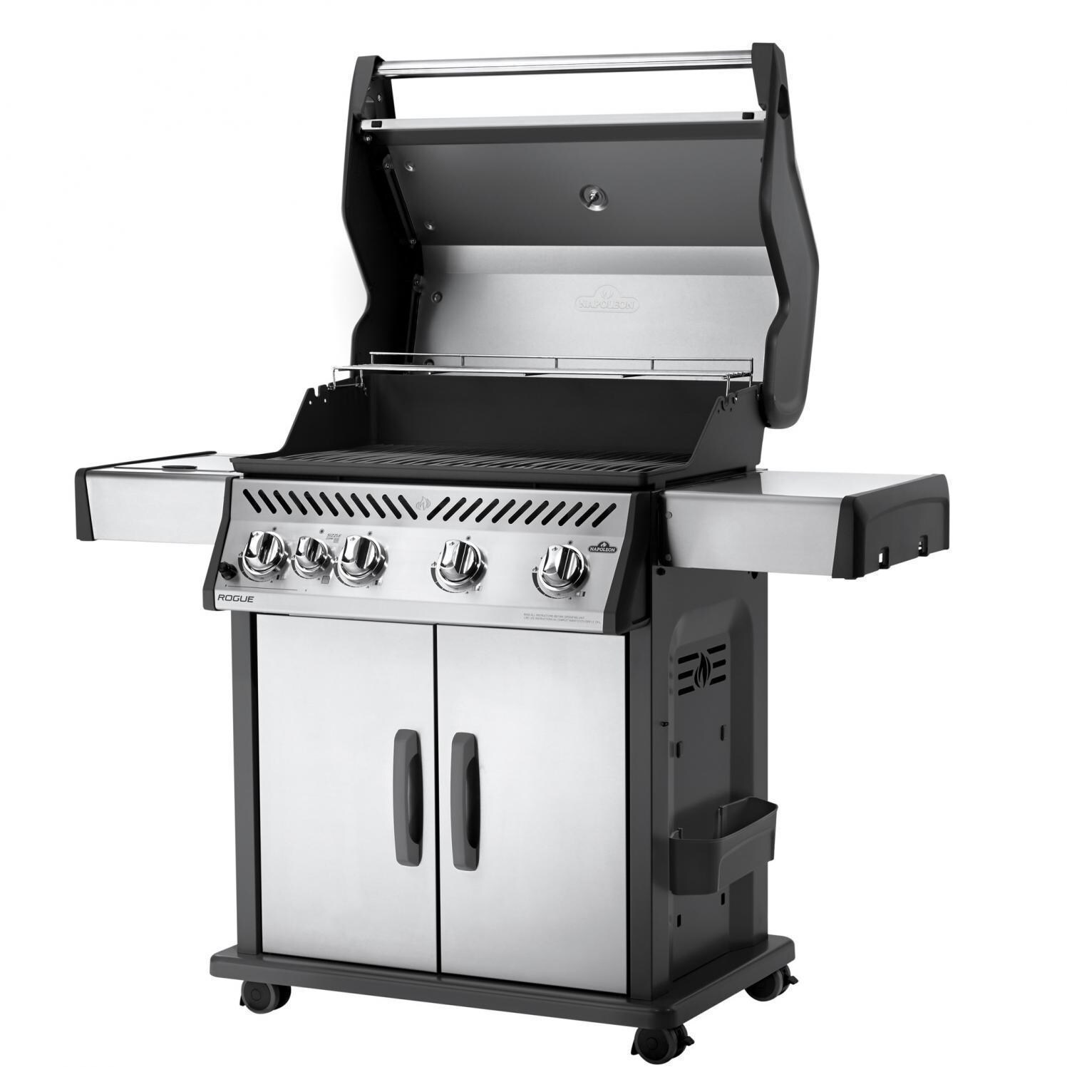 Napoleon Rogue 525 Propane Gas Grill with Infrared Side Burner - Angled View thumbnail