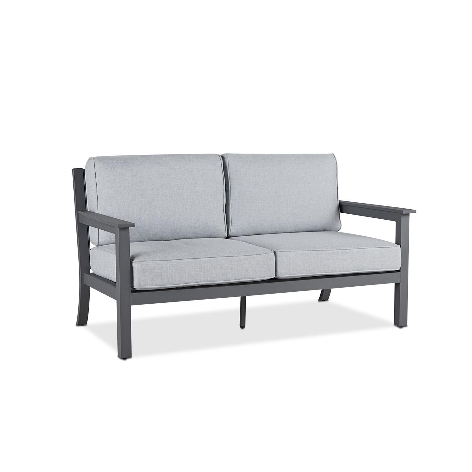 Lakeview Cabin Way 5-Piece Conversation Set W/ 50-Inch Propane Fire Pit, Seating & Tank Cover - Loveseat