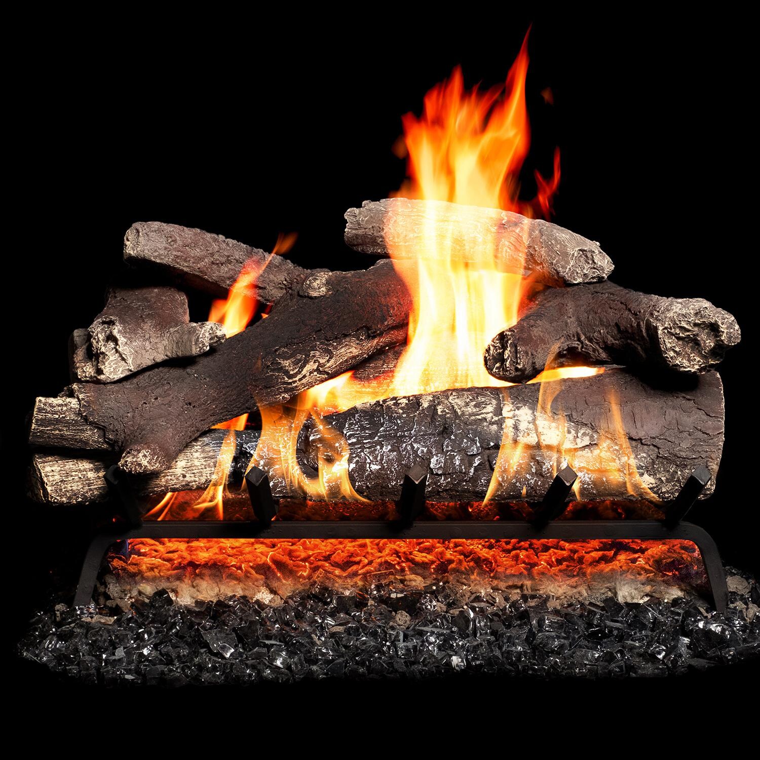 GasLogGuys 18 Inch Vail Mountain Charred Oak Gas Logs (Logs Only - Burner Not Included)