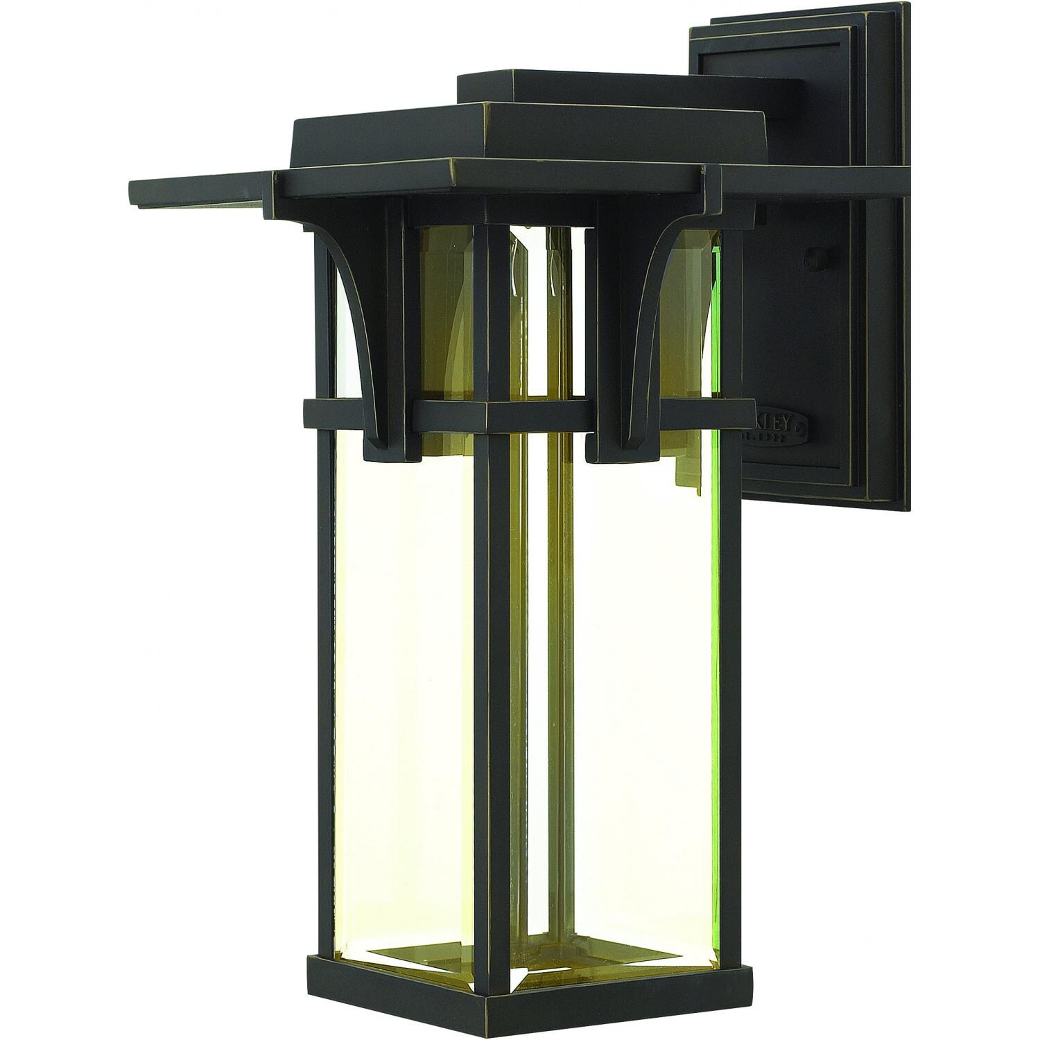 Hinkley Lighting Manhattan One Light 15-Inch LED Outdoor Wall Light W/ Clear Glass - Oil Rubbed Bronze - 2324OZ-LED