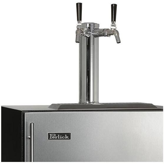 Perlick C-Series 5.3 Cu. Ft. Right Hinge Built-In Dual Tap Kegerator - Close-Up - HC24TB-3-1R2 thumbnail