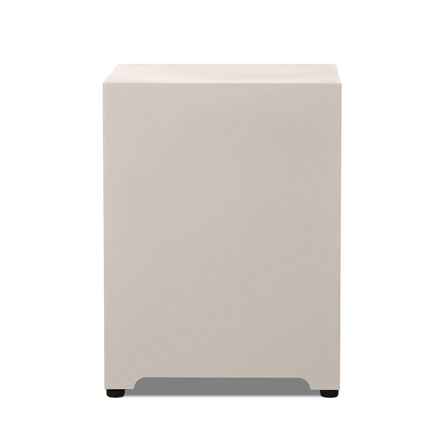 20-in Square Metal Propane Tank Cover in Light Sand by Lakeview Outdoor Designs - Side - White Background thumbnail
