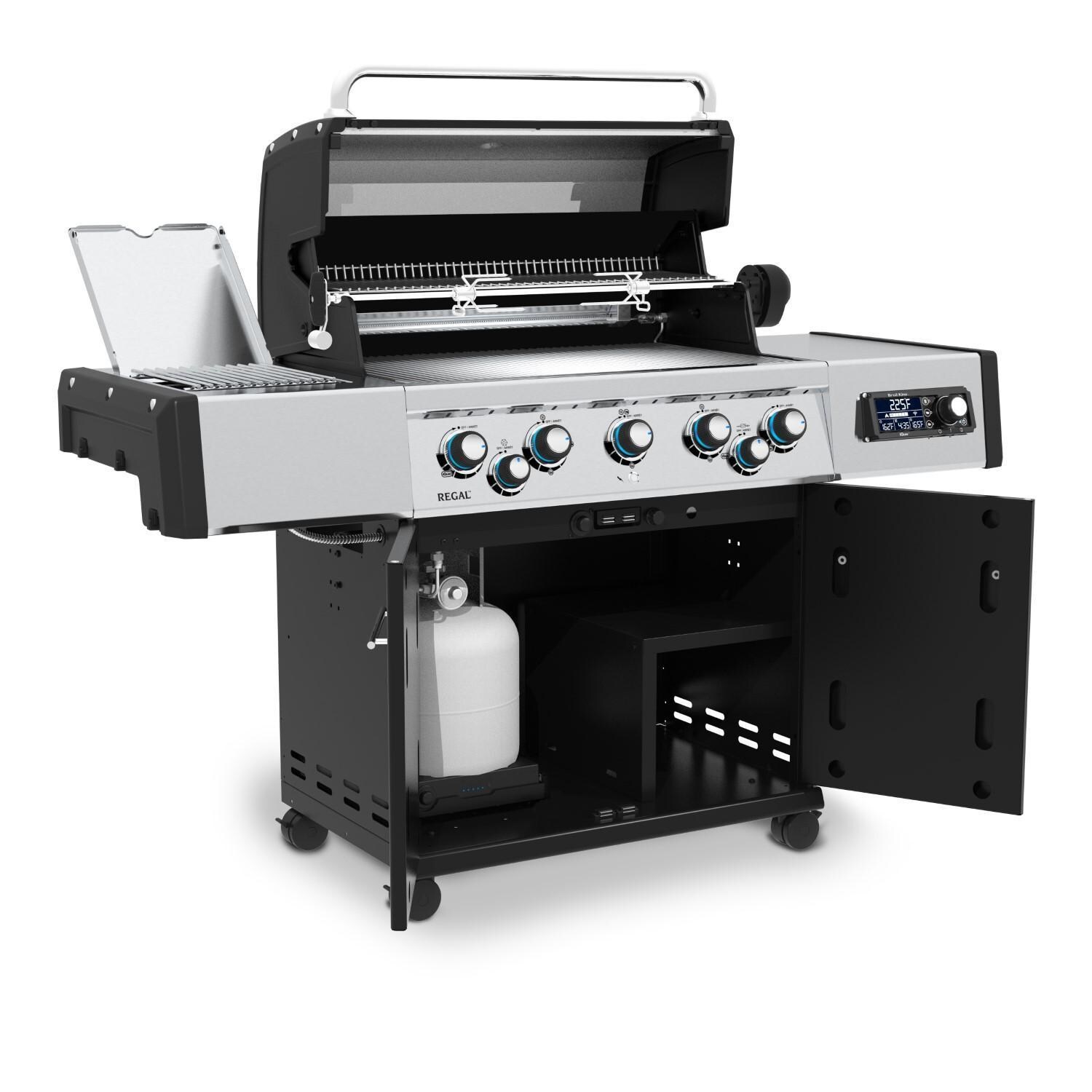 Broil King 688244 Regal Q 590 Pro IR Propane Grill - Angled Open - White Background thumbnail