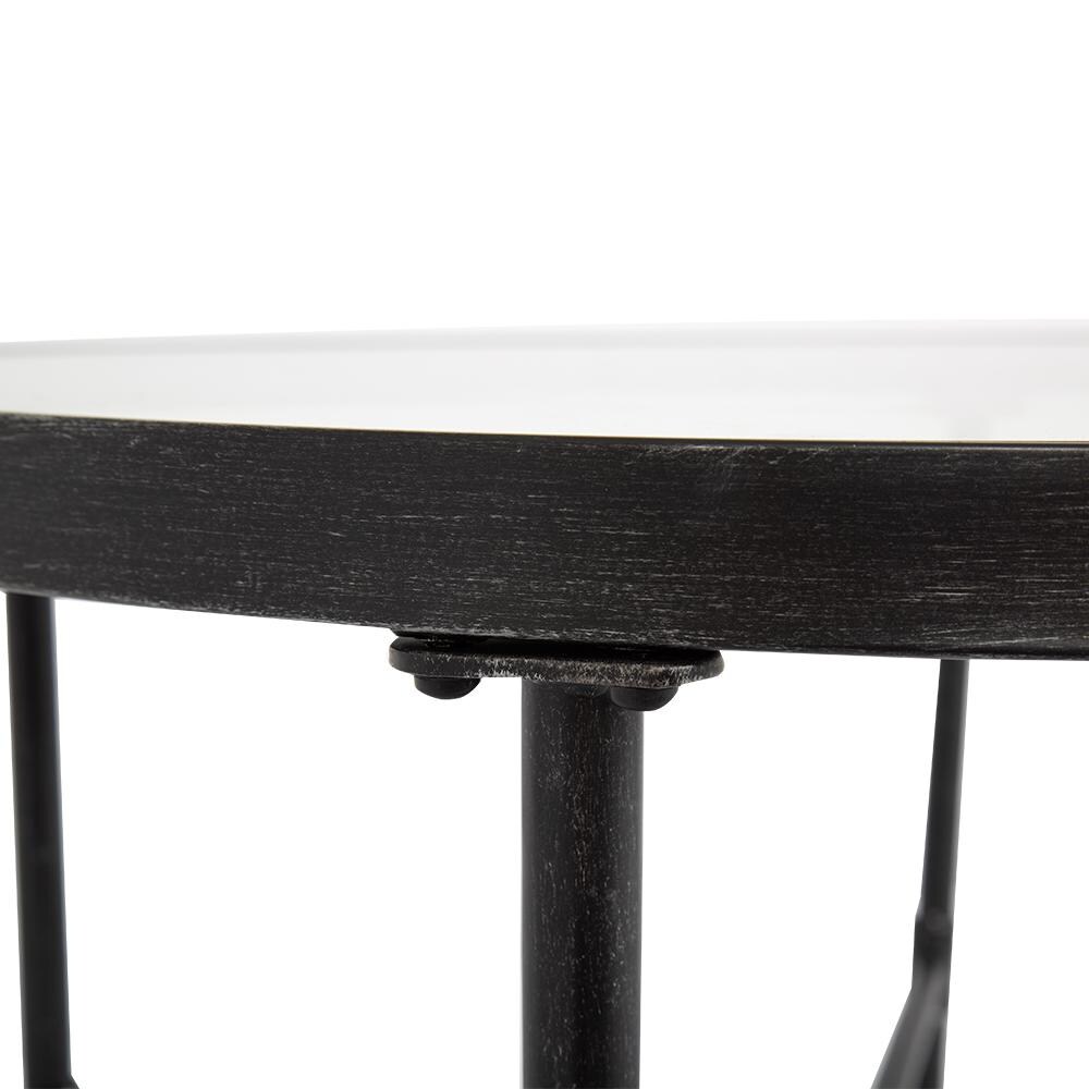 Sunset West - 3201-BT - Provence 32-Inch Round Wrought Iron Patio Bistro Table W/ Tempered Glass Top - Detail thumbnail