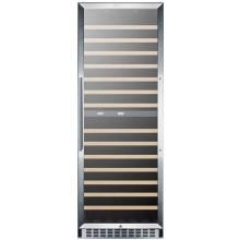Summit 24-Inch 160 Bottle Dual Zone Wine Cellar / Cooler - Stainless Steel / Black Cabinet - SWC1966 image