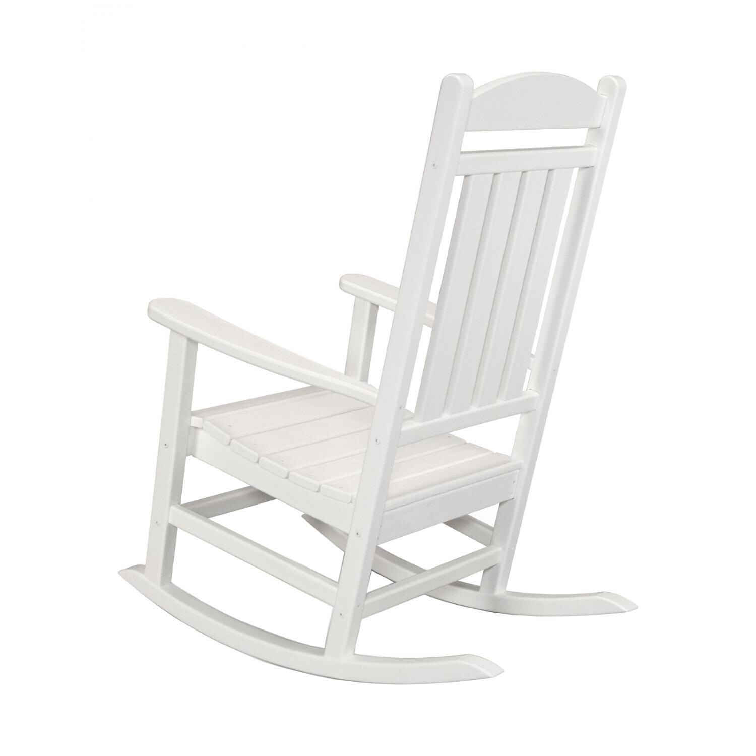 POLYWOOD White Presidential Rocking Chair - Rear View thumbnail