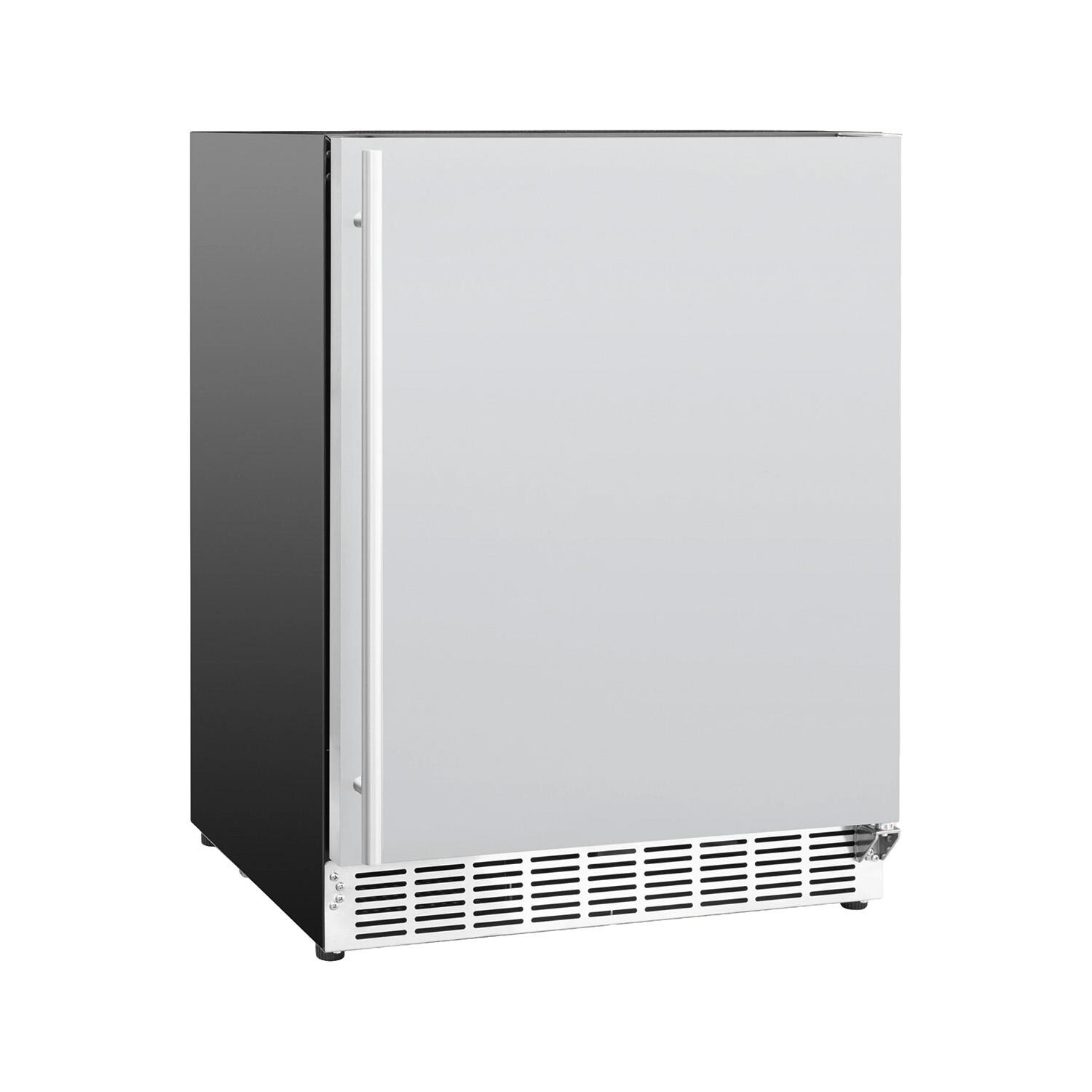 Summerset RFR-24S-A 24 Inch Outdoor Rated Refrigerator - Angled - White Background thumbnail
