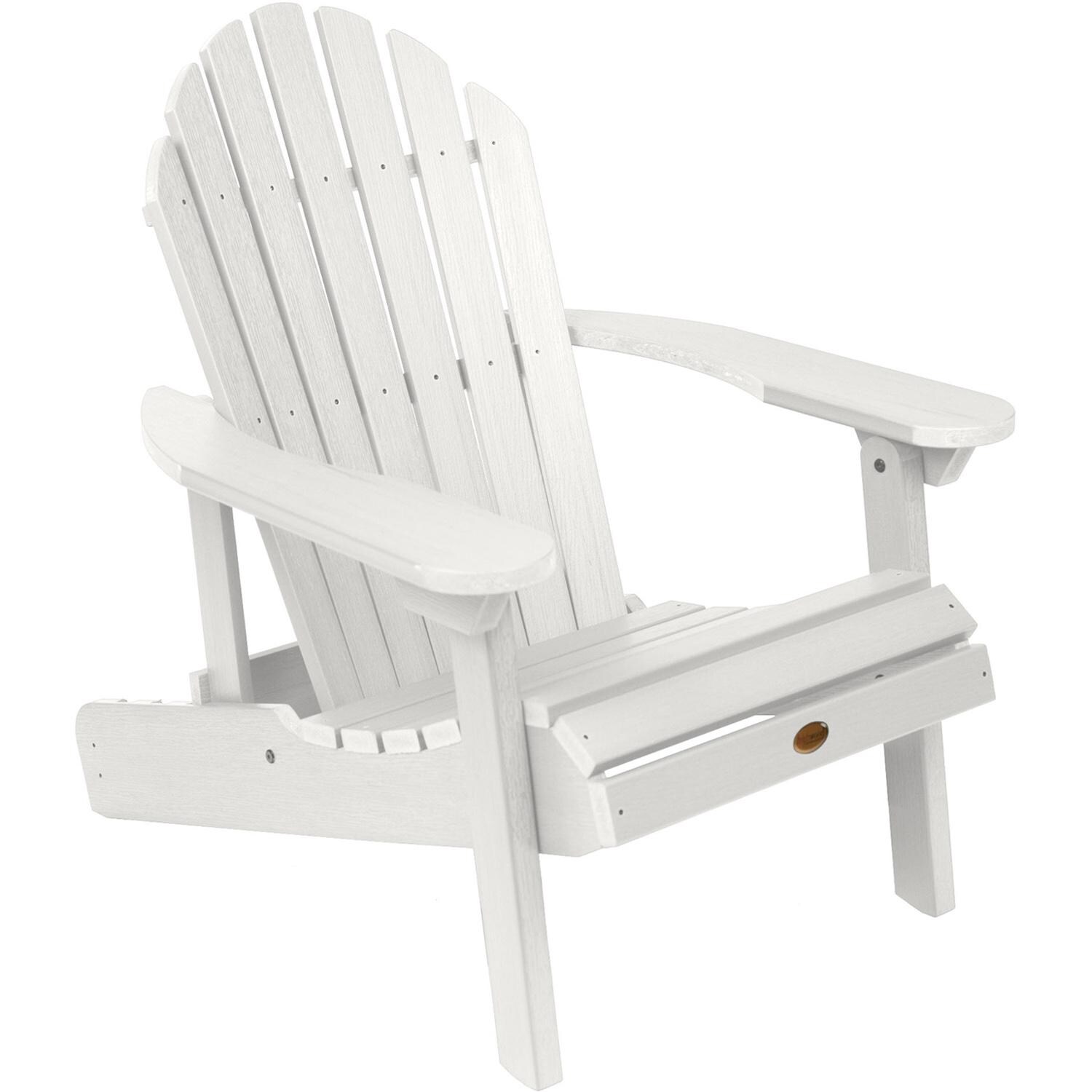 Lakeview Dream Bay Folding & Reclining Adirondack Chair - White - Angled View - White Background thumbnail