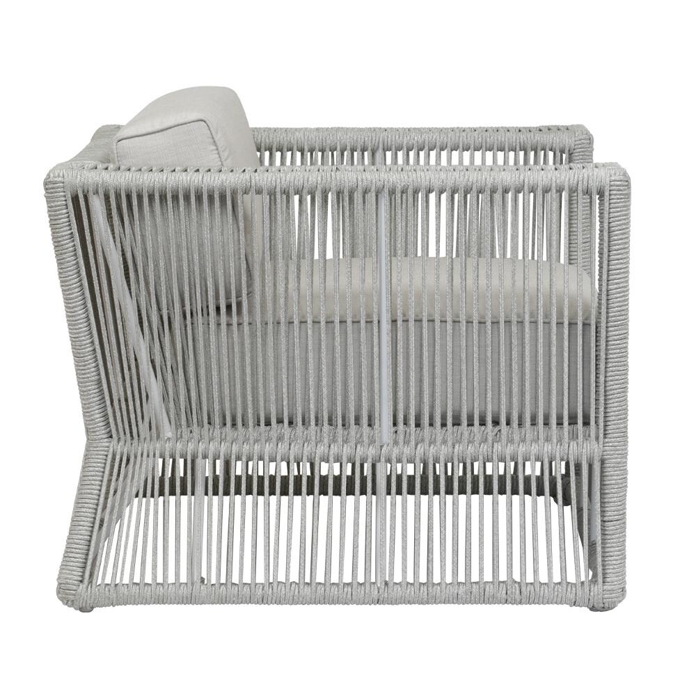 Sunset West - 4401-21-57005 - Miami Olefin Rope Patio Club Chair W/ Sunbrella Echo Ash Cushions - Side View thumbnail