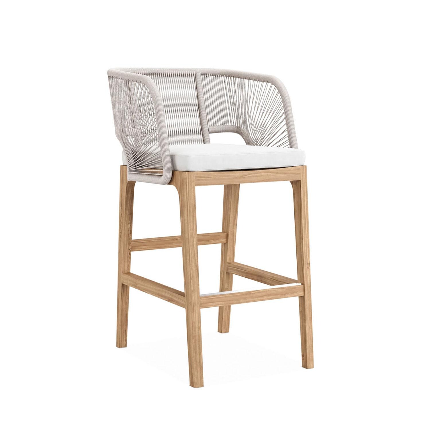 Willowlake Teak Bar Chair in Natural by Lakeview Outdoor Designs - White Background thumbnail