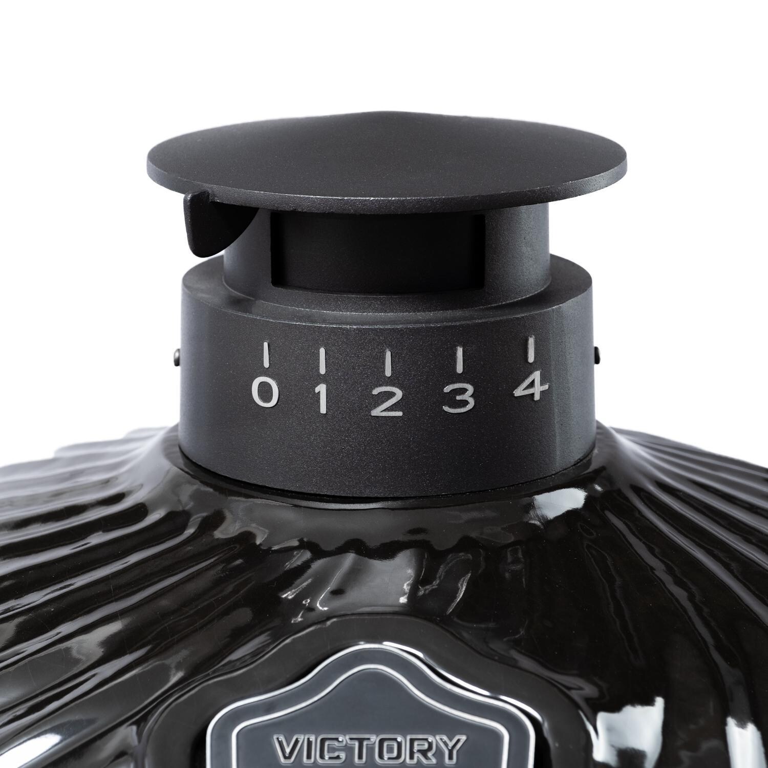 Victory BBQ-VCT-K-24B 21-Inch Kamado Grill & Smoker - Cast Aluminum Top Vent With Numbered Settings thumbnail