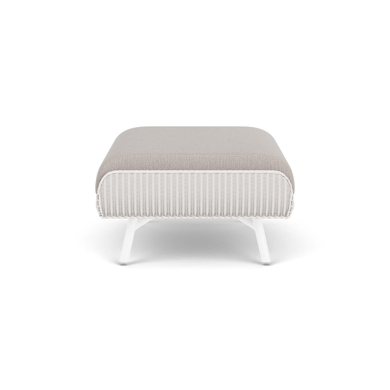Lloyd Flanders Essence Ottoman W/Remy Cloud Fabric - White Finish - Side thumbnail